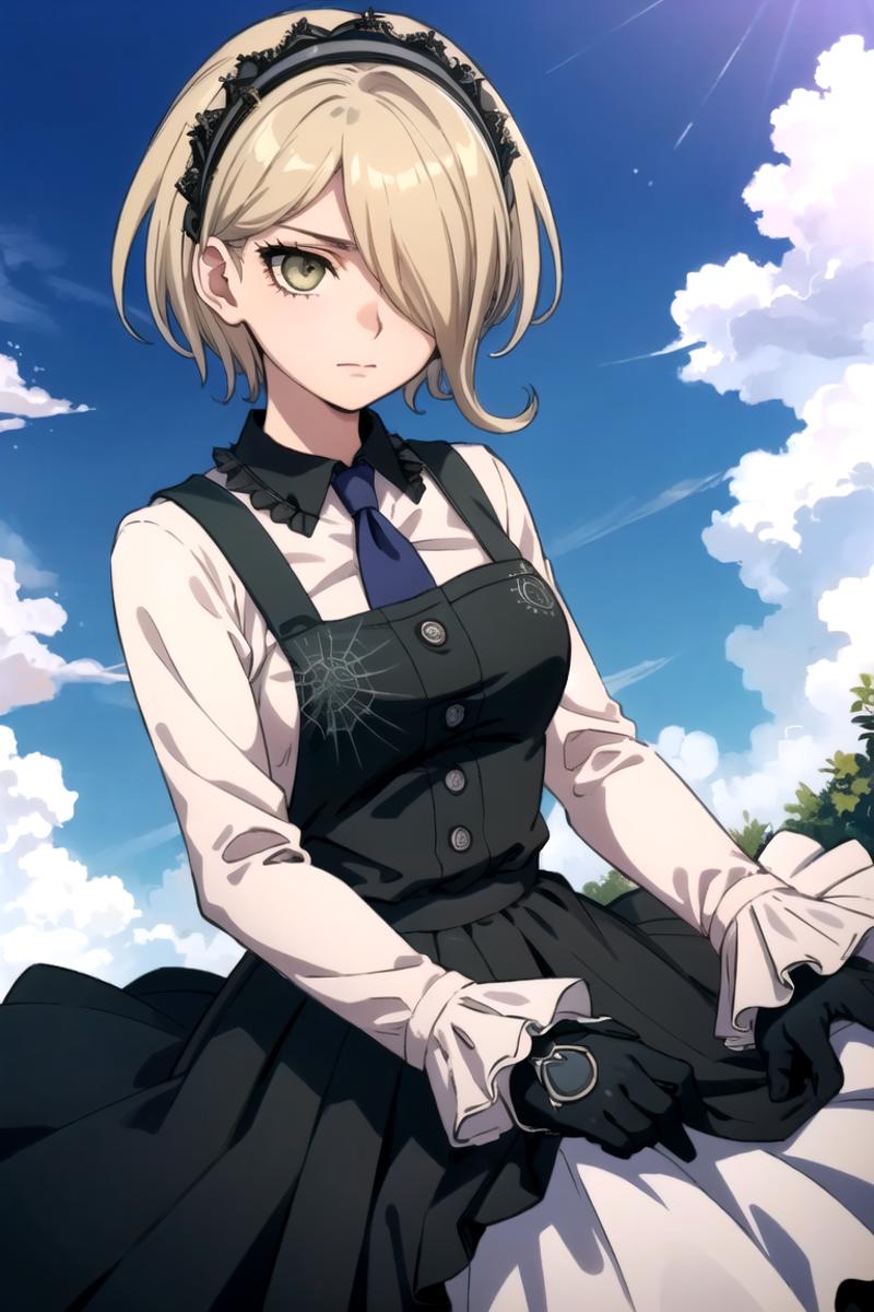 01145-2349130555-masterpiece, ultra high quality cg, best quality, tkirumi, long sleeves, closed mouth, white shirt, black gloves, hair over one.png